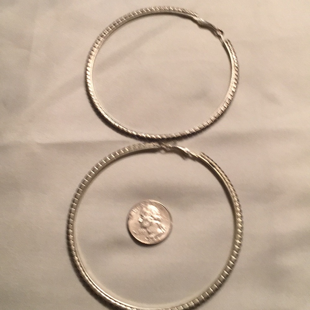 Black rhinestone Hoop Earrings